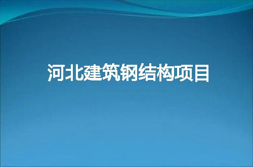 河北建筑钢结构项目